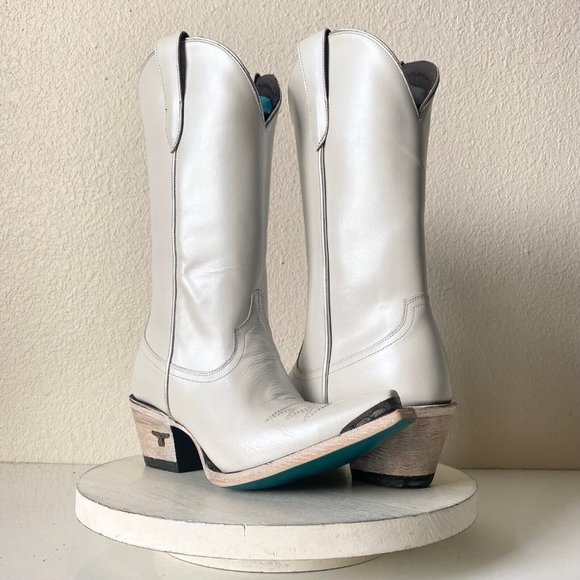 Lane Boots Shoes - Lane The New Mrs Womens Western Bridal Boots Sz 9 White Cowboy Wedding Snip Toe